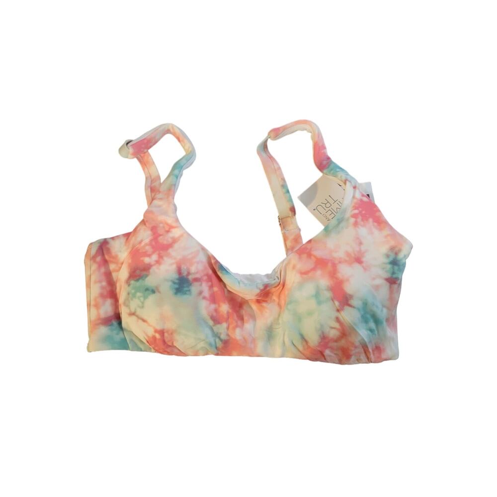 Time and Tru Small 4-6 Pink Tie dye bikini top